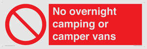 No overnight camping or camper vans